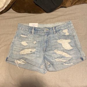 light wash shorts